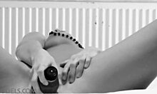 Tina masturbates with dildo intensely