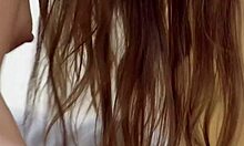 Gorgeous teen moans while fingering outdoors