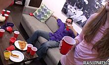 Ginger And Sasha Touching And Kissing Each Other At Party