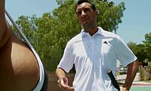 tennis lesson turns into hardcore outdoor sex session