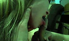 Amateur babe devours two cocks intensely in homemade scene