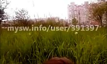 Alluring russian princess gets intensely banged in the park with shaved pussy fingering and moaning