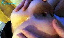 Bent Over Brunette Slut Takes It Hard in Both Holes on Bed in Homemade Clip. Her Moans Fill the Room.