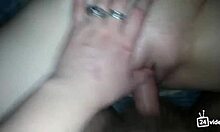 Horny girlfriend's shaved pussy pounded hard in bed