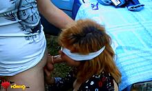 he drives his girl to the forest and blindfolds her