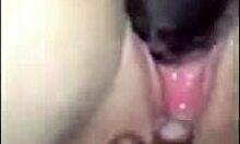 Russian beauty takes big black cock doggystyle