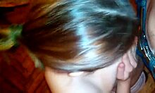 Brunette Sucks Cock and Gets Face Fucked