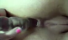 teen brunette says, watch me use this toy while masturbating close up