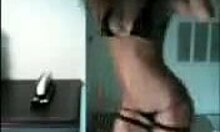 hottie dances in stockings