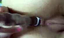 teen brunette says, watch me use this toy while masturbating close up