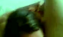 Cute brunette girlfriend casually sucks her man in pov style