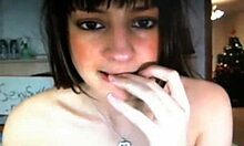 Horny brunette intensely fingers her pussy and ass on webcam