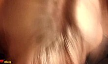 This blonde girlfriend slut enjoys sucking cock in POV