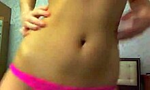 Teasing brunette cutie shows off perfect body in stockings. Webcam solo homemade teen 18+ lingerie.