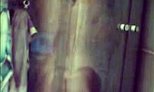 These pretty lesbians are having fun naked in the bathroom webcam.