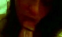 Cute brunette girlfriend casually sucks her man in pov style