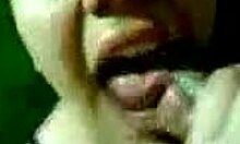 Slutty brunette expertly sucks her man’s cock in a steamy homemade POV clip