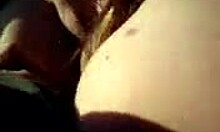 Horny Blonde Girlfriend Sucks Her Man Off Outdoors!