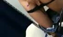 Horny Young Couple's Secret Masturbation in Fitting Room