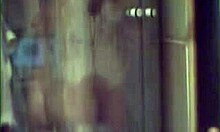 These pretty lesbians are having fun naked in the bathroom webcam.