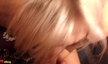 This blonde girlfriend slut enjoys sucking cock in POV