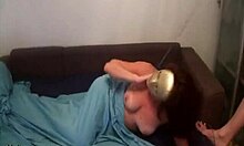 Amateur brunette teases and sucks hard cock in homemade video