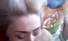 Cocksucking Blonde Girlfriend Preps Her Man For Fucking