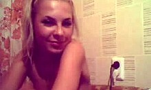 Wow, this dazzling blonde babe flaunts her stunning body!