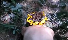 amateur couple in garden