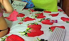 Amateur Brunette Camwhore Masturbates and Shows Off Her Young Body on Webcam