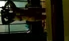 Imprisoned amateur babe showing her tits and ass in prison 😈