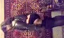 Pretty Russian babe dances seductively in stockings, nylon lingerie, and panties, teasing with her mature fetish moves