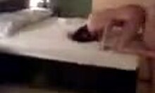 Attractive Brunette Gives Blowjob Then Doggystyle In Bedroom