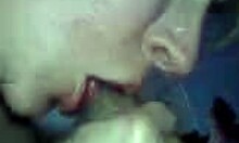 blonde sucks bf's cock deep in a homemade porn clip! wow!