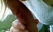 Irresistible Blonde Sucks Big Pole In Jeans