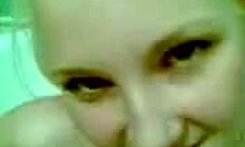 Buxom blonde diva bathes and sucks cock in bathroom