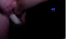 Lonely Girlfriend Boldly Dildos Her Shaved Pussy On Web Chat