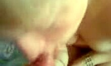 glamorous mature wife enjoys intimate moment with husband