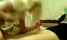 ravishing platinum blonde blows dudes big cock