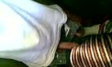 Sexy arabian hottie exhibitionist sucks boyfriend's cock in public homemade blowjob scene.