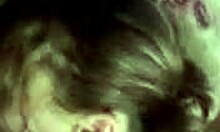 girlfriend gobbles boyfriends big balls in pov blowjob. brunette amateur couple in homemade oral fun.