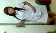 redheaded amateur girlfriend poses sexy in a homemade clip.