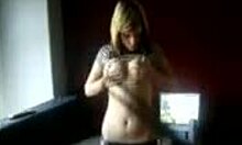 irresistible russian diva strips and masturbates