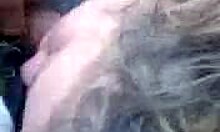 amateur girlfriend sucks boyfriend's thick cock outdoors in pov