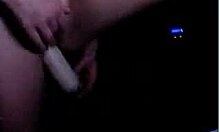 Lonely Girlfriend Boldly Dildos Her Shaved Pussy On Web Chat