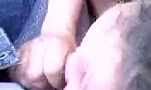 amateur girlfriend sucks boyfriend's thick cock outdoors in pov