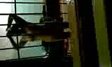 Imprisoned amateur babe showing her tits and ass in prison 😈