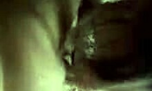 girlfriend gobbles boyfriends big balls in pov blowjob. brunette amateur couple in homemade oral fun.