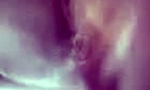 Mature blonde hottie strips naked showing her big natural tits in homemade dance