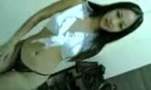 Perfect Asian amateur diva strips and masturbates on webcam.